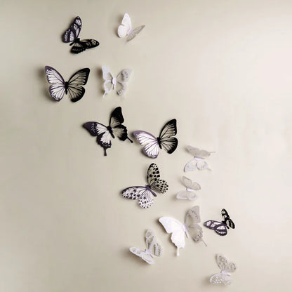 18Pcs/Set 3d Crystal Butterfly Wall Sticker