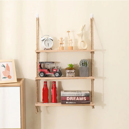 Wooden Floating Shelves for Wall Plant Flower