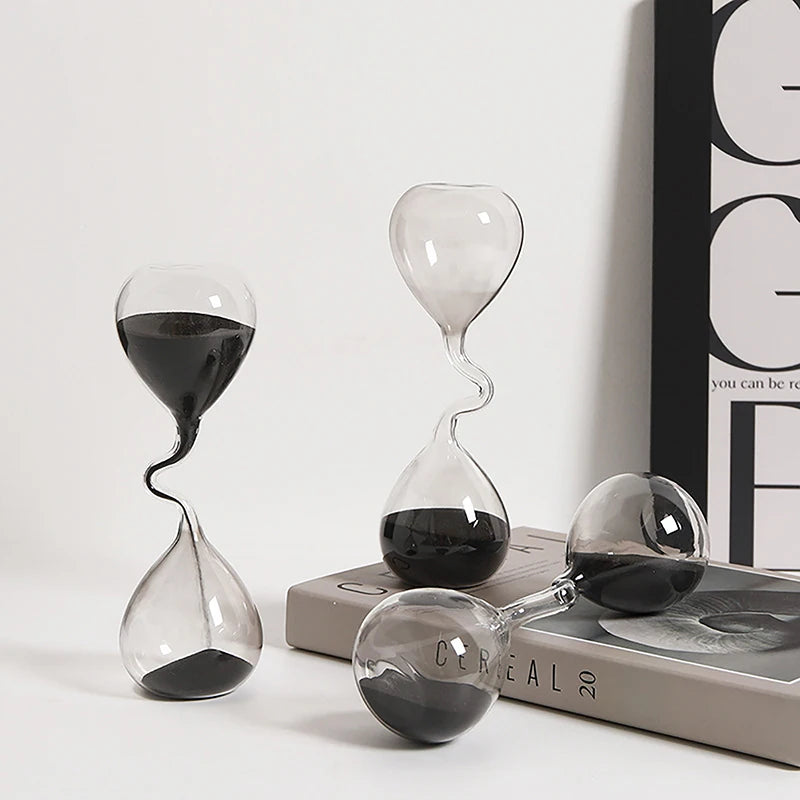 Curve Design Black Hourglass Modern Style