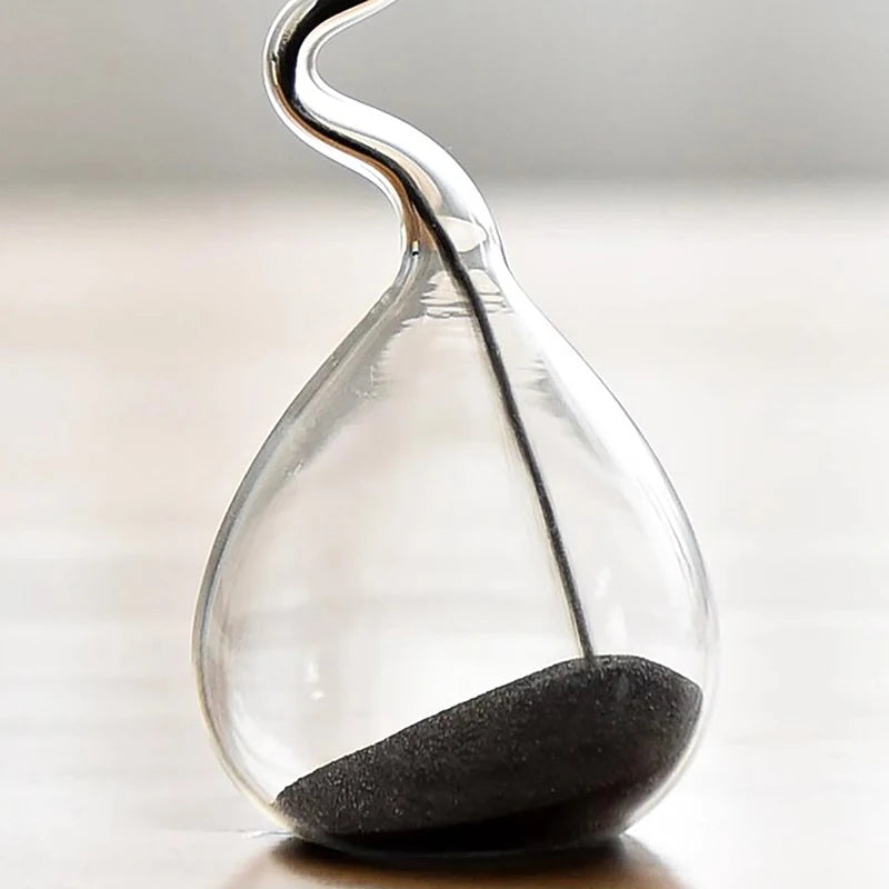 Curve Design Black Hourglass Modern Style