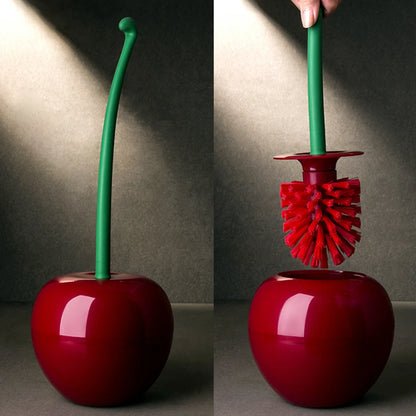 Creative Cherry Shape Toilet Brush Set Long Handle