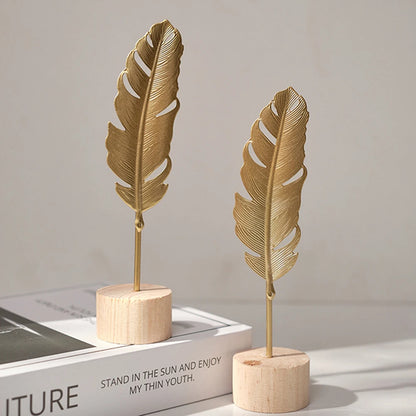 Gold Ginkgo Leaf Crafts Leaves Sculpture