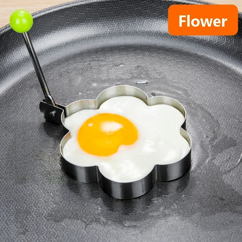 5 Style Stainless Steel Fried Egg Pancake Shaper Kitchen Accessories Gadget Rings Omelette Mold Mould Frying Egg Cooking Tools