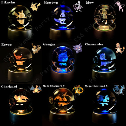 Pokemon Crystal Ball 3D Pikachu