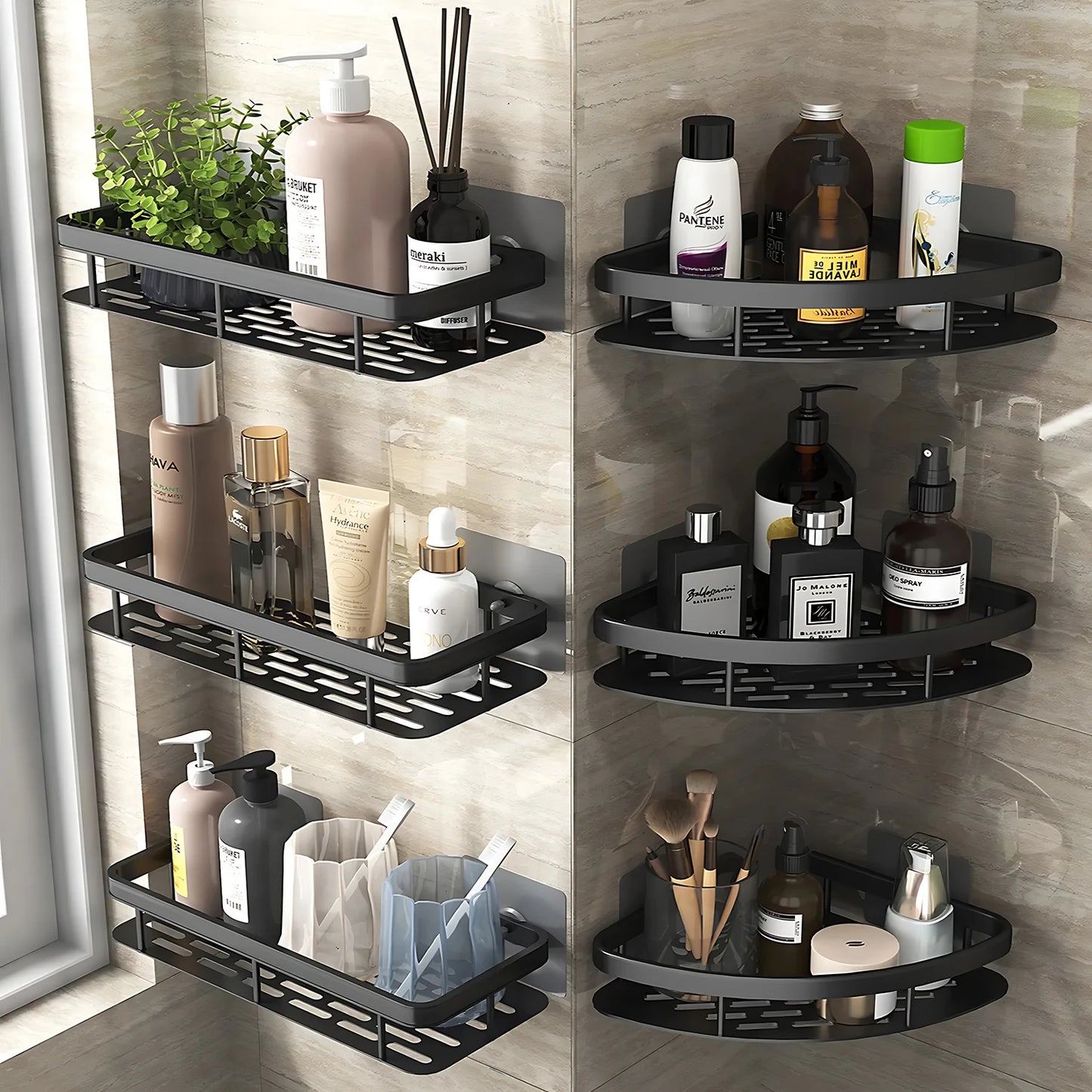 Wall Hanging Corner Bathroom Shelf Towel