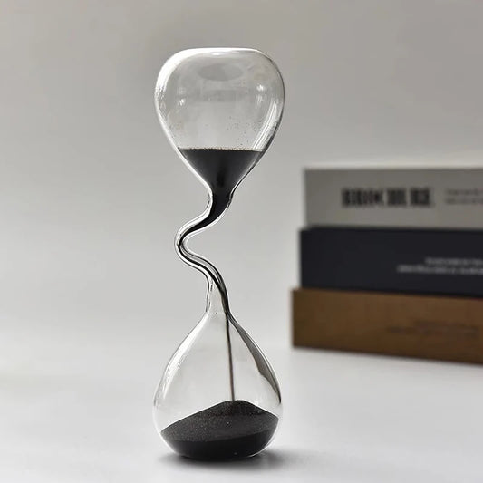 Curve Design Black Hourglass Modern Style