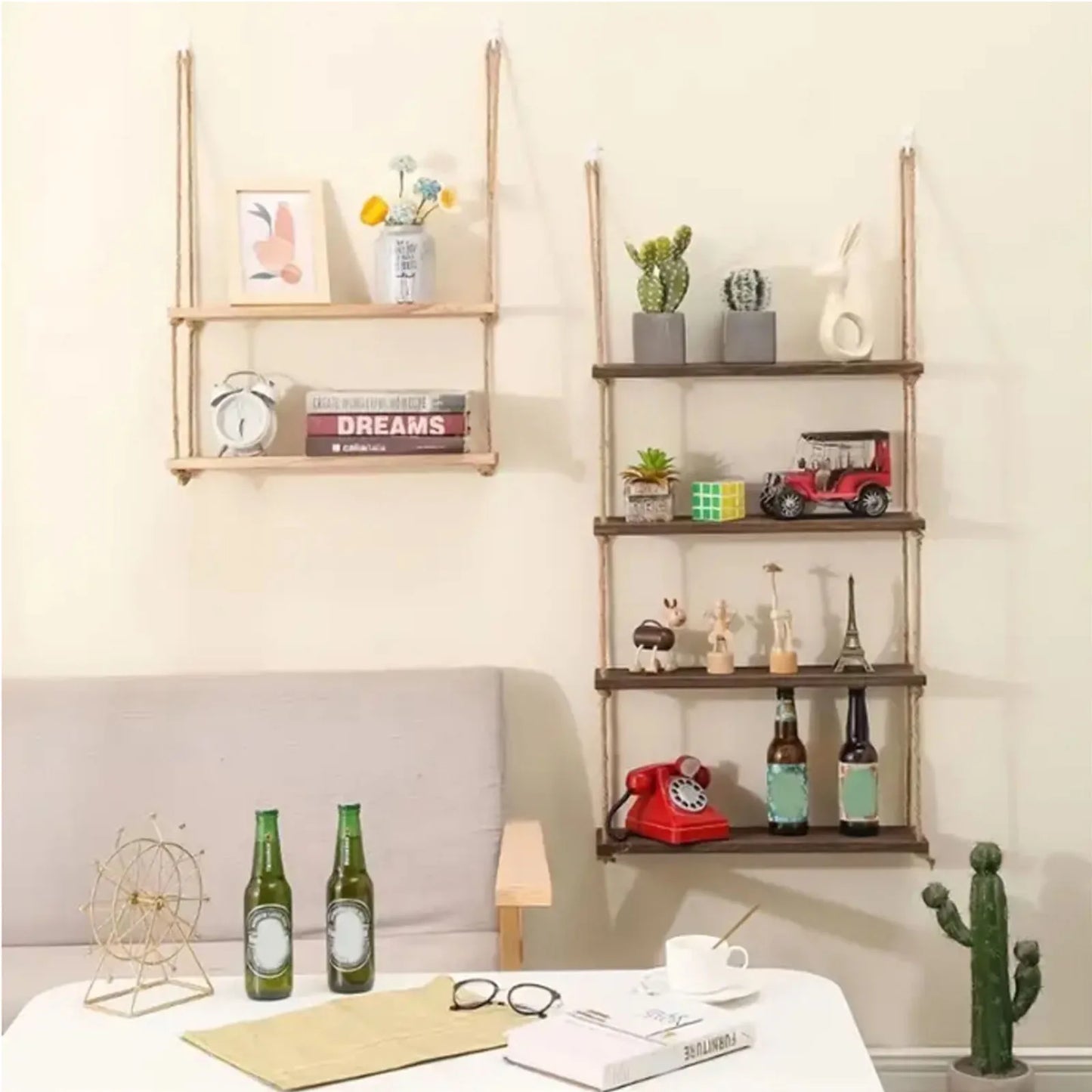 Wooden Floating Shelves for Wall Plant Flower