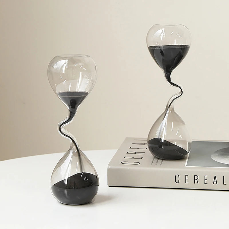 Curve Design Black Hourglass Modern Style